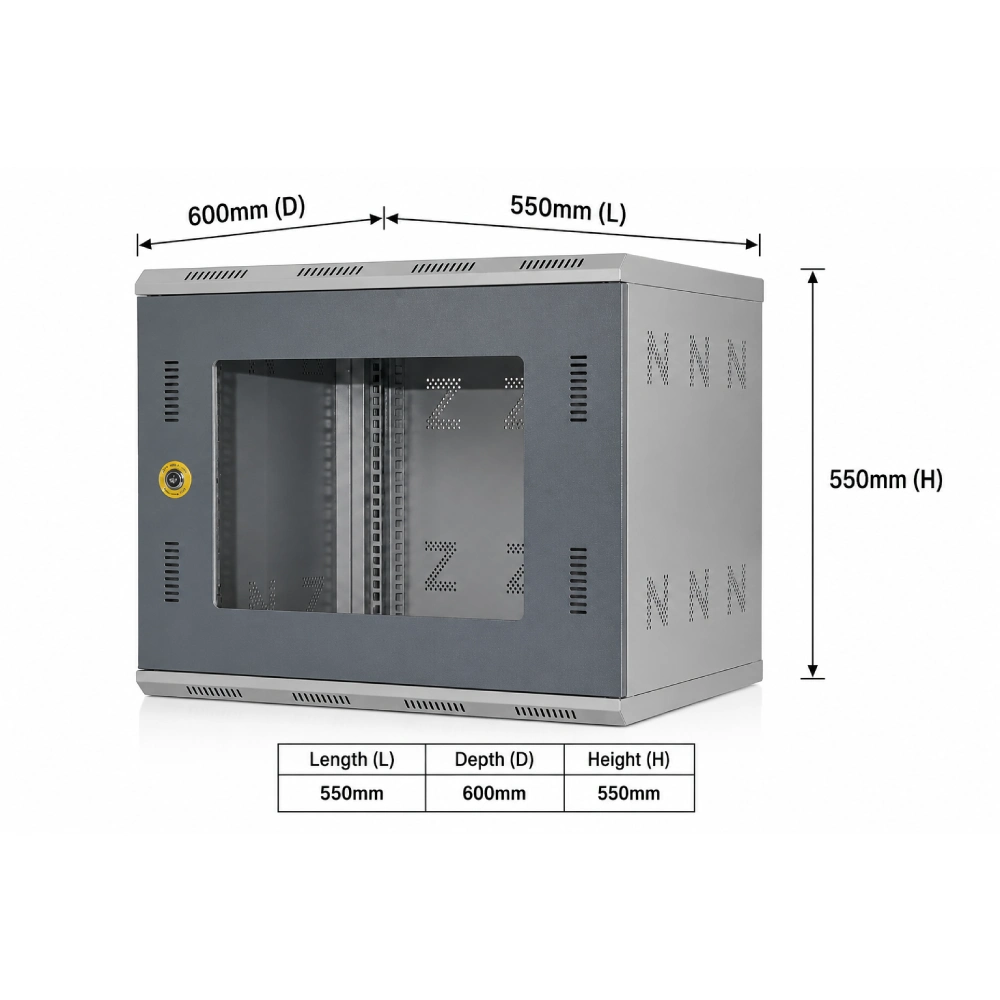 Securelink Networking Rack 12U 550×600×550mm (L×D×H)